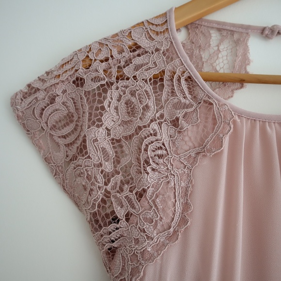 TFNC Bridesmaid Open Back Lace Maxi - Mink… - Picture 6 of 10